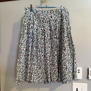 Banana Republic Skirt‎ Cotton Pleated Silk Lined Womens Size 6